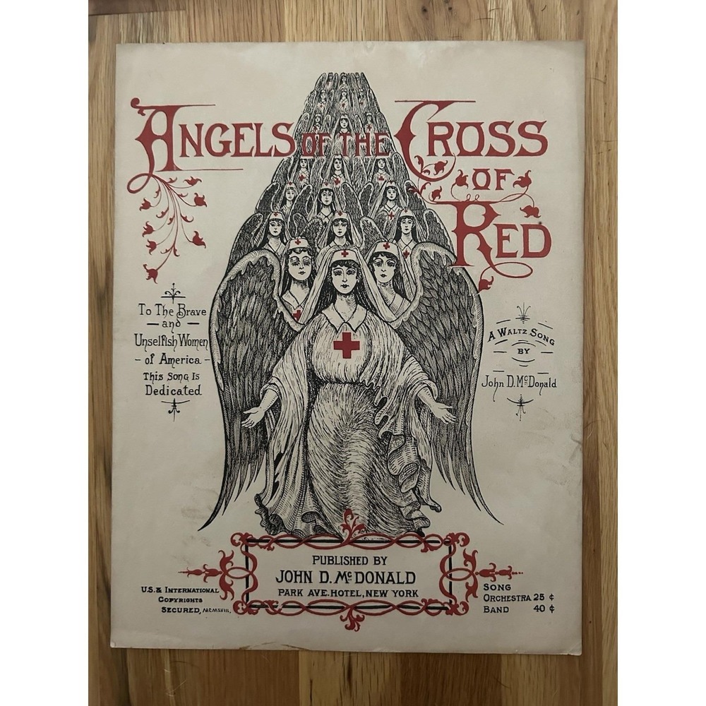 VTG Angels Of The Cross of Red John D McDonald New York Song Dedication Waltz